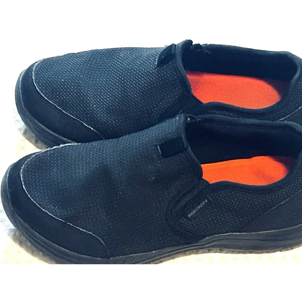 Skechers - Slip In Youth Size 3.5 Hiking Running Sneakers Black Relaxed Fit